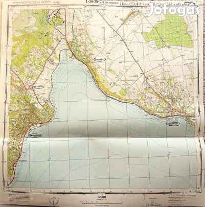 Balatonalmádi Fűzfő Kenese térkép 1970