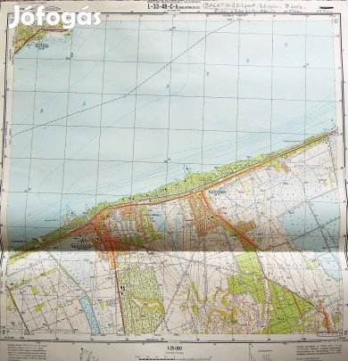 Balatonboglár Balatonlelle Révfülöp térkép 1973