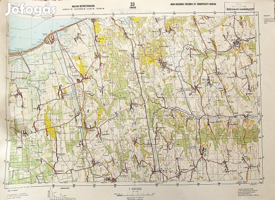 Balatonfenyves Fonyód Igal Tab Karád térkép 1979- 82