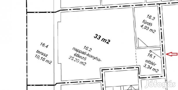Balatonfenyvesi eladó 33 nm-es lakás