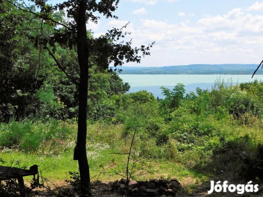 Balatoni panorámás telek, saját tulajdonú erdőrésszel Révfülöpön