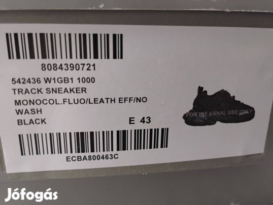 Balenciaga track triple black 43 ( talp betéten a felirata hibás.)