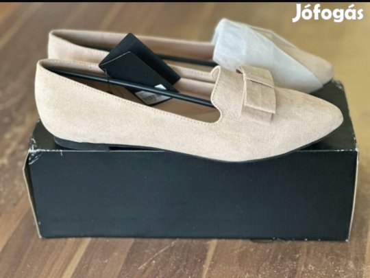 Balerina velúr halvány rózsaszín 38,5, új 