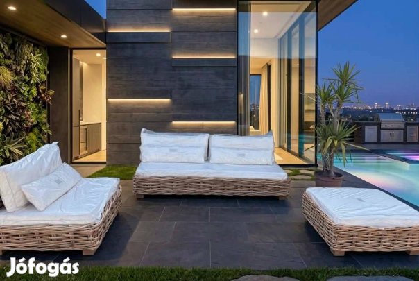 Balinéz fonott garnitúra fotel kanapé puff