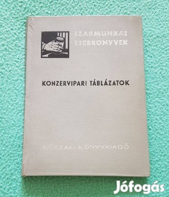 Balla Ferenc: Konzervipari táblázatok könyv