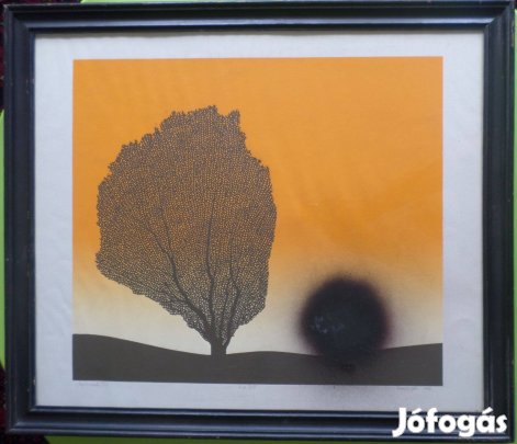 Balogh László: Naplemente (szitanyomat)