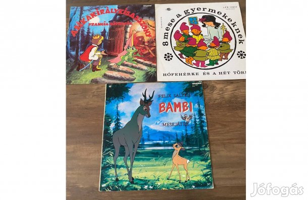 Bambi, A békakirálykisasszony, 8 mese a gyermekeknek hanglemezek