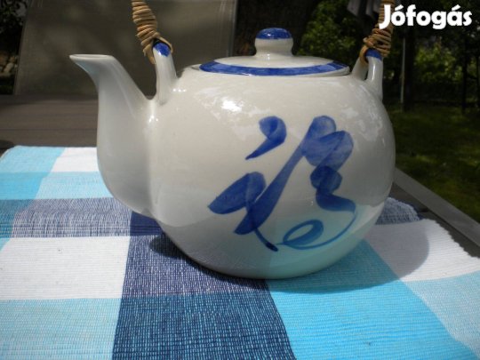 Bambusz fülű kínai nagy méretű teás kanna