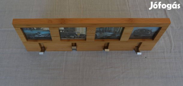 Bambusz képkeret fogas funkcióval mérete 48x20 cm