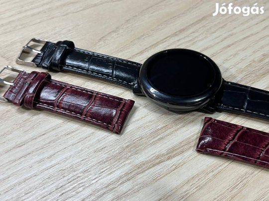 Bambusz mintás bőr óraszíj 20mm