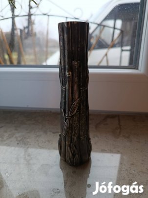 Bambusz mintás fém váza 