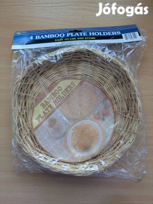 Bambusz tányér tartó készlet