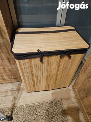 Bambusz új 3 fakkos szennyestartó