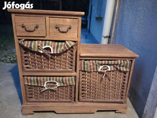 Bambuszkosaras kis szekrény Bp. XXII