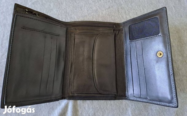 Ban pelletteria fekete bőr pénztárca, új