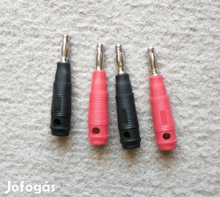Banán dugó erősítőhöz 4 mm átmérő 4 db 1500 Ft