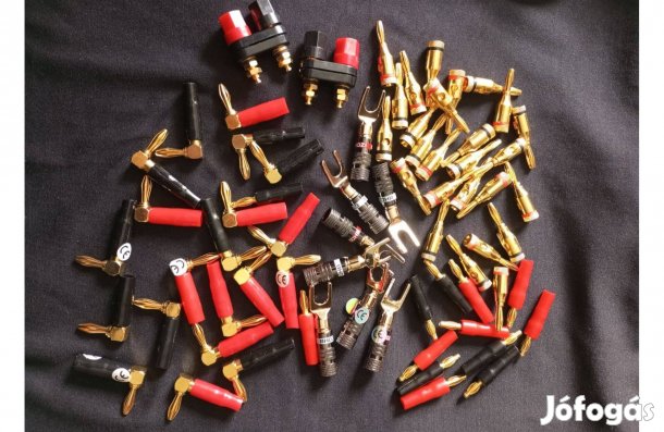 Banándugó hangfal kábel csatlakozó banán dugó többféle 4 mm vastag