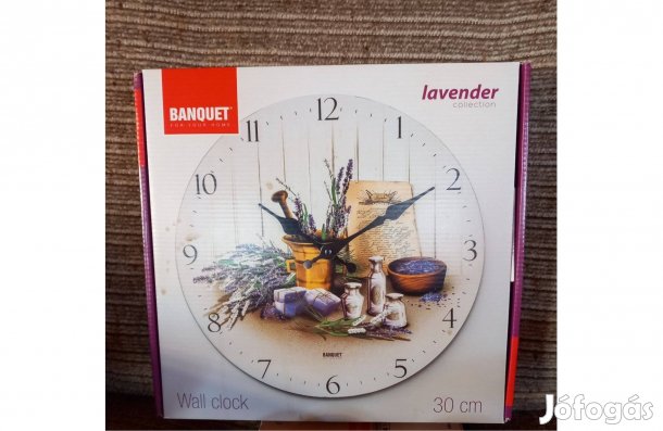 Banquet levendulás falióra 30 cm - Új