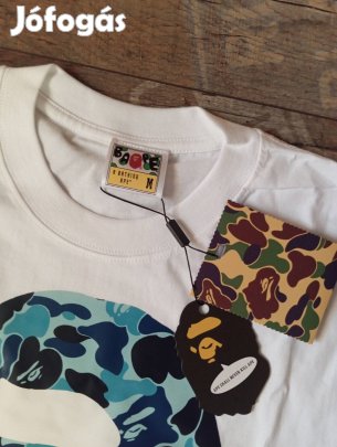 Bape póló M, címkékkel 