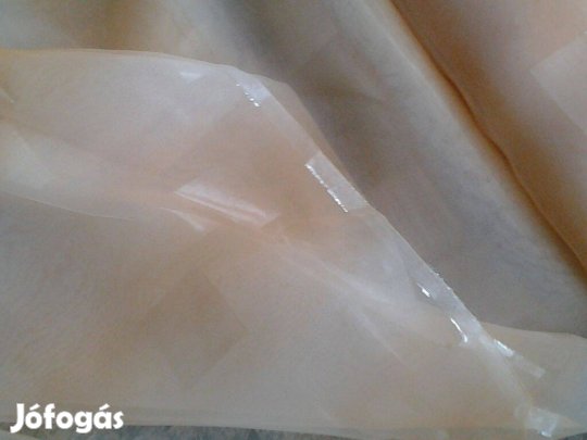 Barack színű, új organza függöny (12m x 3m) Akció