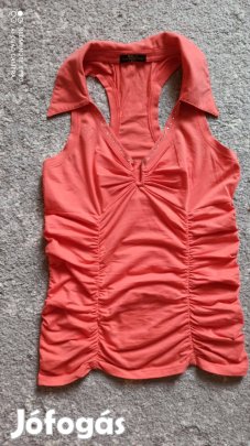 Barack színű kövekkel díszített ujjatlan felső