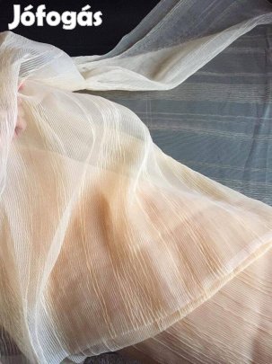 Barack színű új gyürt organza függöny (6,5x 290cm) Akció