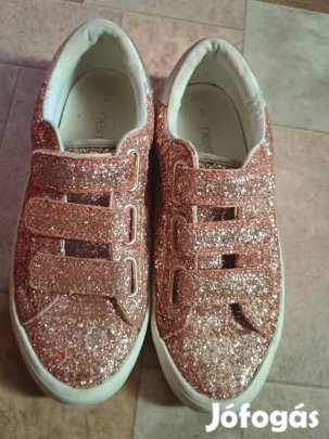 Barackos csillám 3 tépőzáras utcai cipő