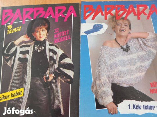 Barbara kötős újság a 80-as évekből kötésminta melléklettel