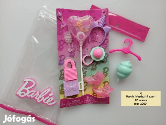 Barbie kiegészítő szett (12db) táska