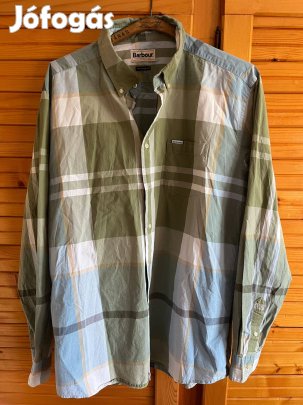 Barbour Harris férfi ing XXL (2XL) nagy zöld/kék/fehér kockákkal