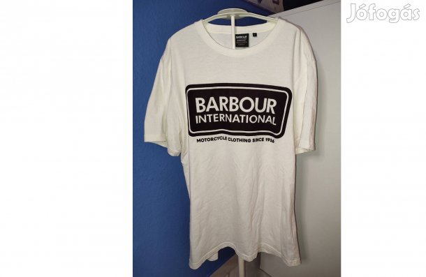 Barbour International eredeti fehér póló (L)