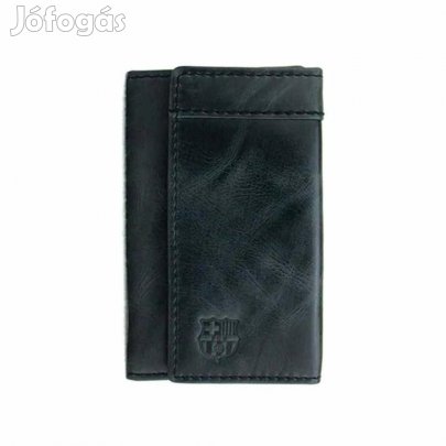 Barcelona kulcstartó bőr tartóban fekete