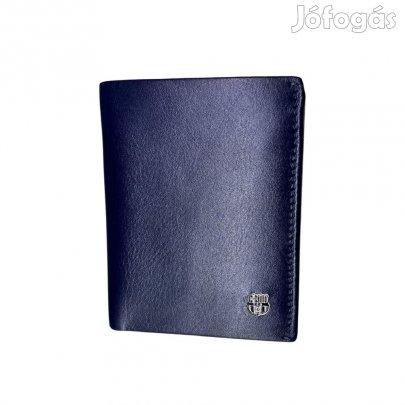 Barcelona pénztárca bőr sötétkék álló aprópénztartóval