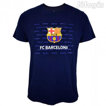 Barcelona póló felnőtt címeres sötétkék