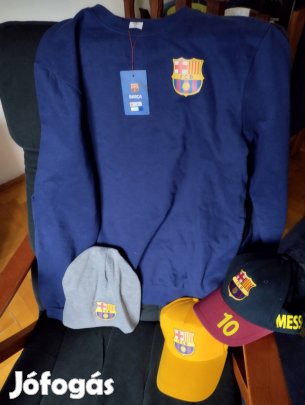 Barcelona pulóver XL és Sapkák
