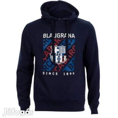 Barcelona pulóver felnőtt kapucnis Kék