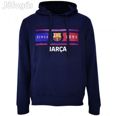 Barcelona pulóver felnőtt kapucnis sötétkék