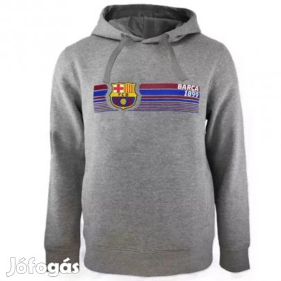 Barcelona pulóver felnőtt kapucnis szürke