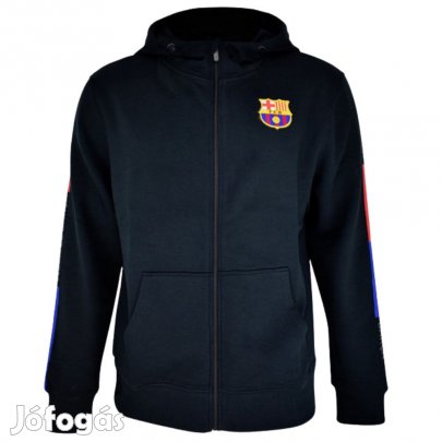 Barcelona pulóver kapucnis zippes gyerek fekete