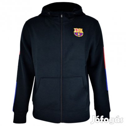 Barcelona pulóver kapucnis zippes gyerek fekete