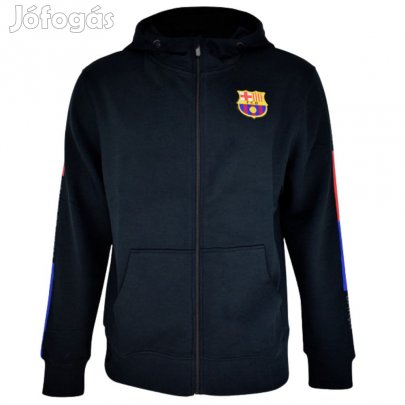Barcelona pulóver kapucnis zippes gyerek fekete