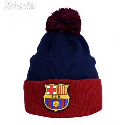 Barcelona sapka kötött visszahajtós-pomponos felnőtt