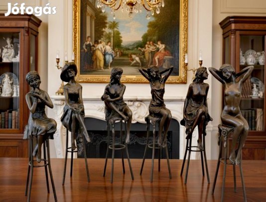 Bárhölgy bronz szobrok 