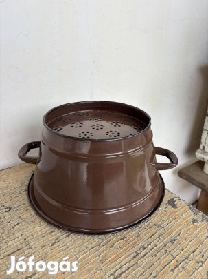 Barna 26 cm hibátlan állapotú szűrő Zománcos 