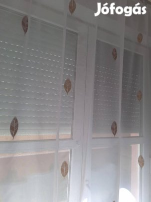 Barna- arany barna új leveles függöny (14m x 180 cm)