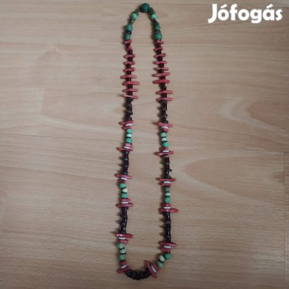 Barna, narancs, zöld nyaklánc