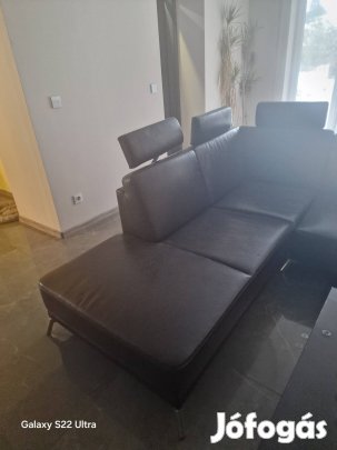 Barna bőr ülőgarnitúra