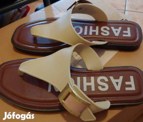 Barna/drapp papucs új 39