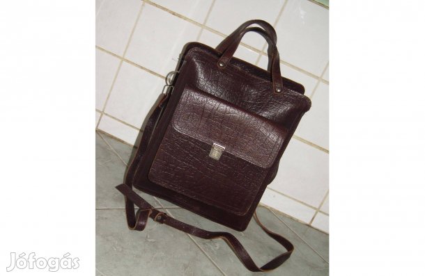 Barna férfi válltáska kézitáska valódi bőrtáska bőr táska nr.18