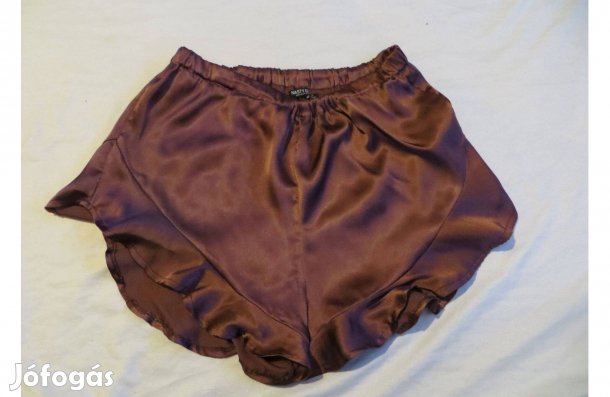 Barna fodros selyem hálónadrág 38-s db:68-98 cm